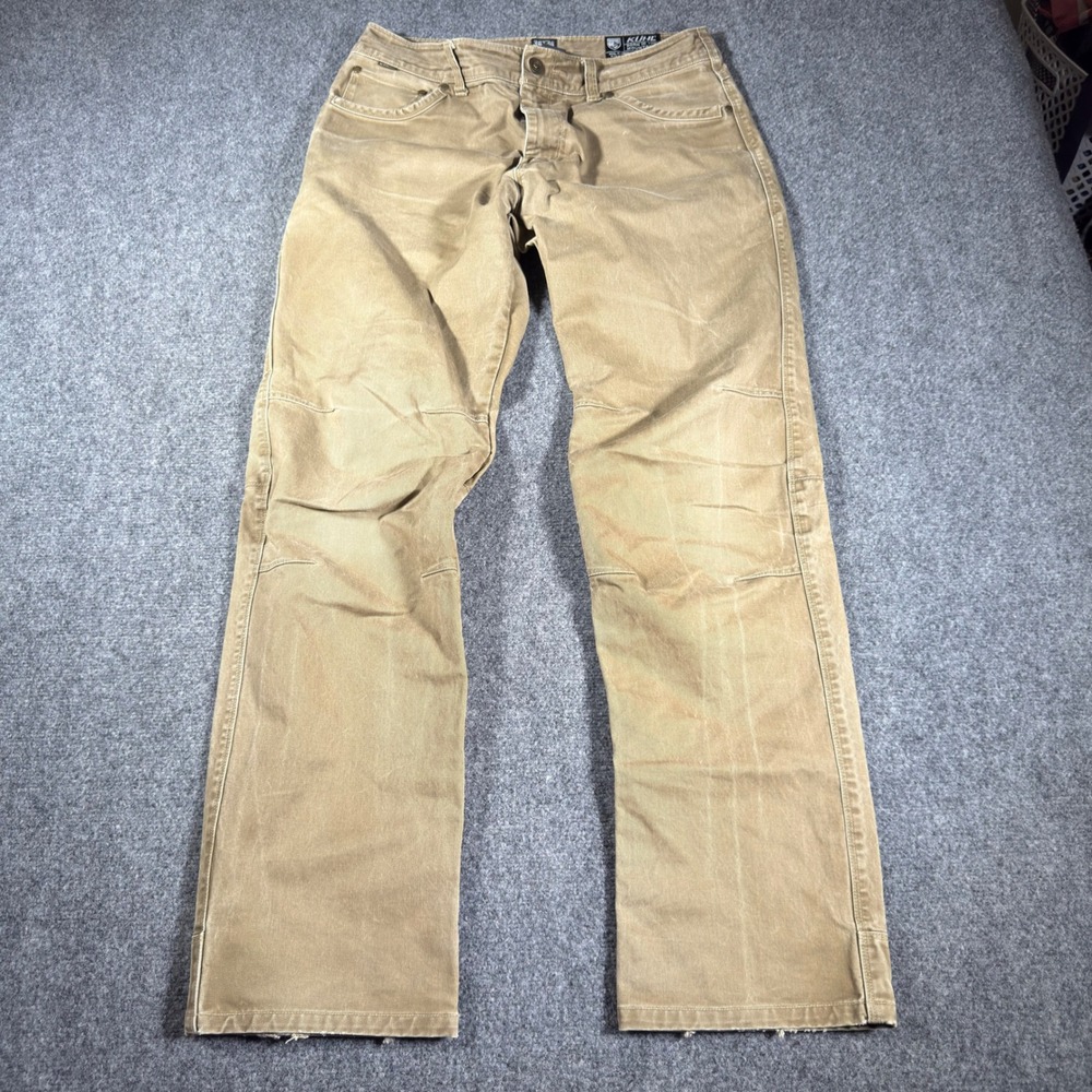 KUHL Rydr Pants Mens 34x34 Brown Canvas Workwear Hiking Outdoor